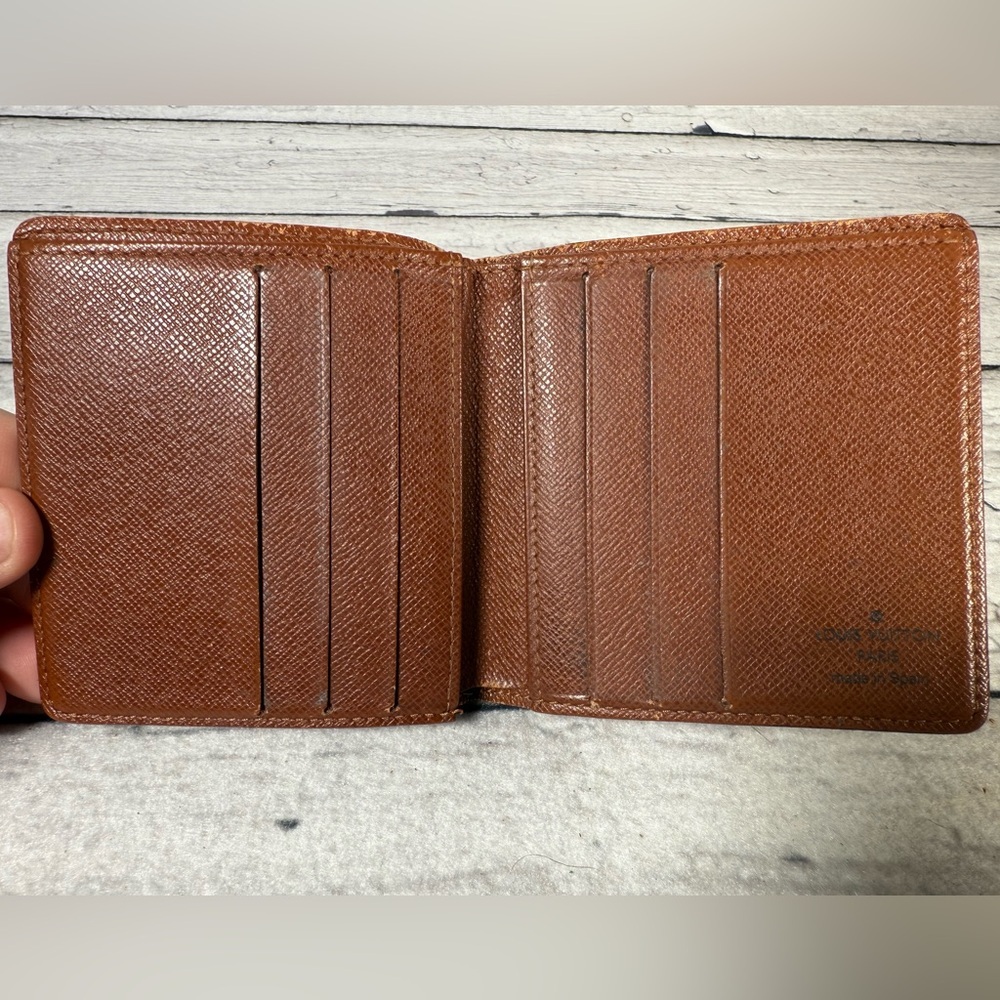 Louis Vuitton Men’s fold Wallet Brown Monogram Canvas Leather - Picture 14 of 14